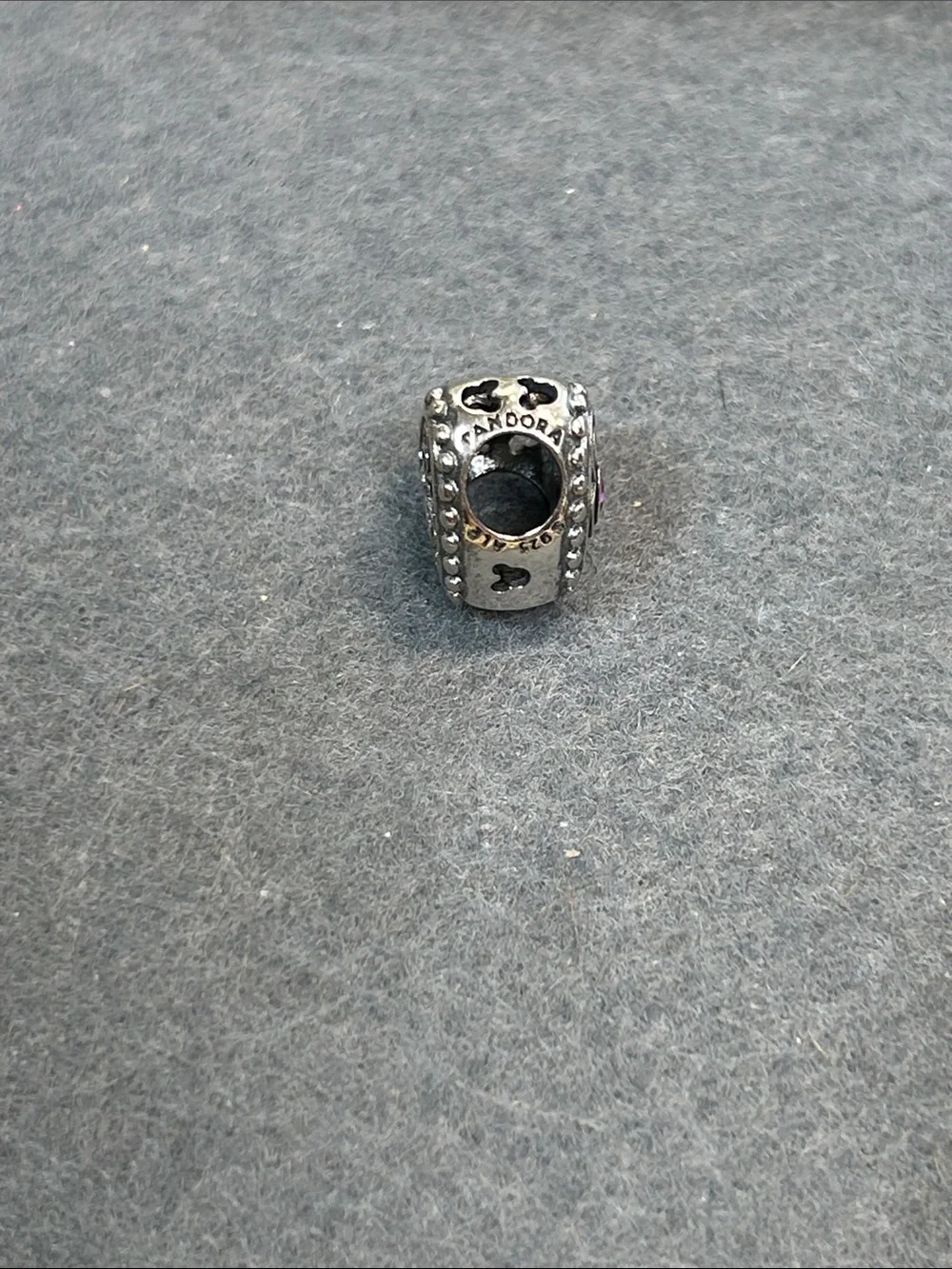 Pandora Sterling Silver Disney Charm with Red Accent